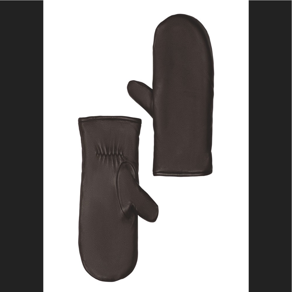 Sole Society Leather Mittens Faux Shearling